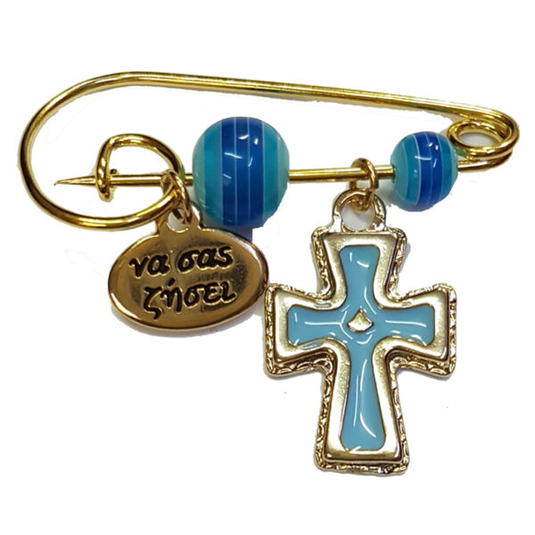 Cross amulet pin